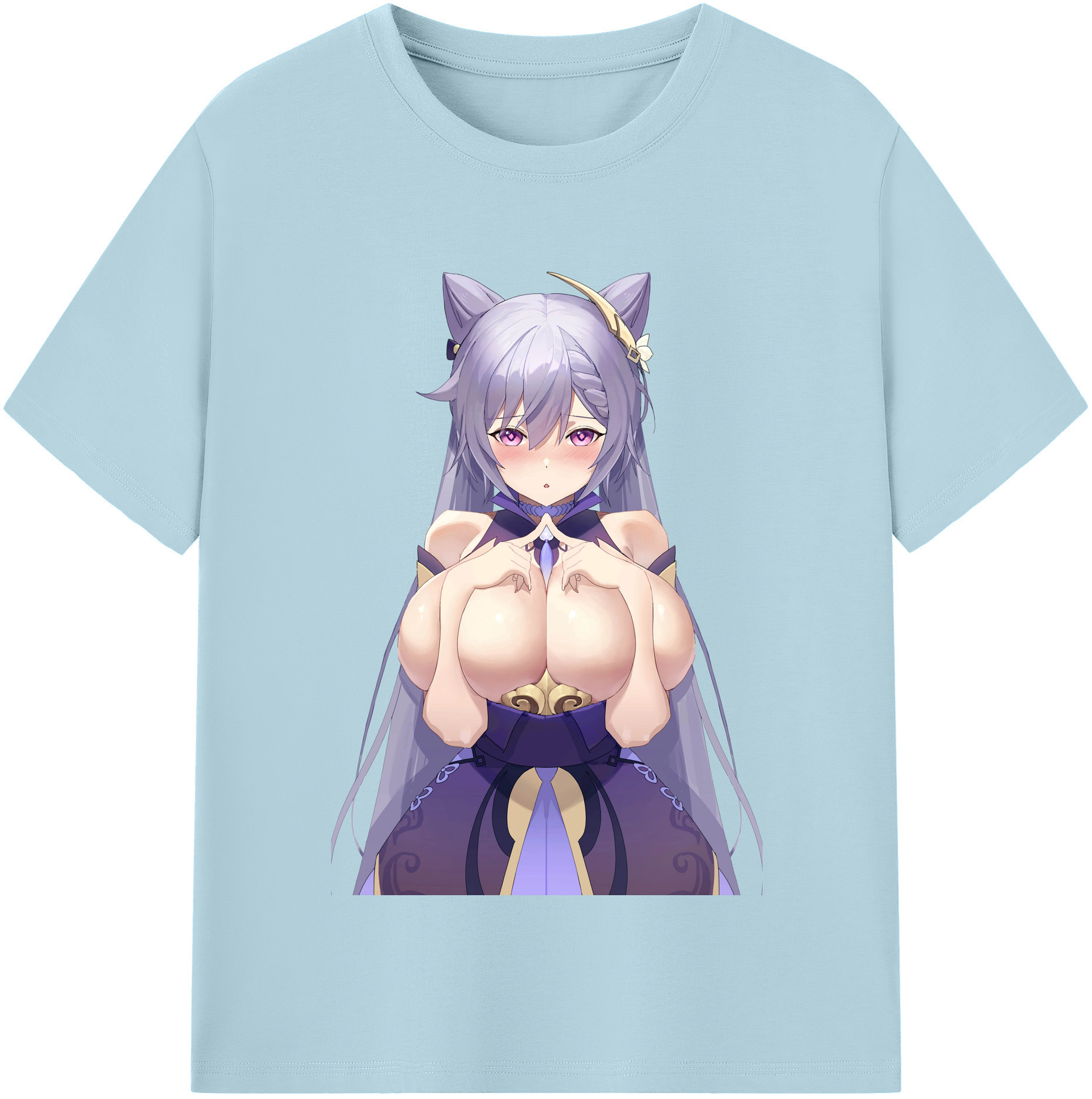 げんし神 刻晴 こくせい genshin Kokusei 綿100％半袖Tシャツ（フロントプリント）
